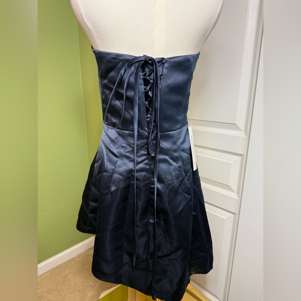 Marine Navy Blue Strapless Dress - Picture 2 of 7